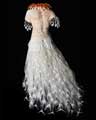 White Dress feather body sculpture