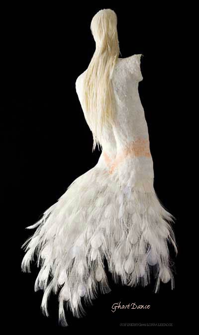 "Ghost Dance" feathered body sculpture